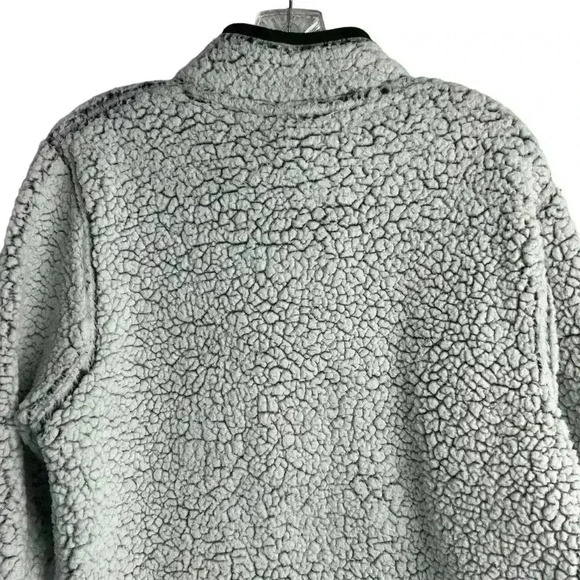 Champion Gray Sherpa Fleece Zip Jacket Size L Terrapins University of Maryland - Picture 9 of 10